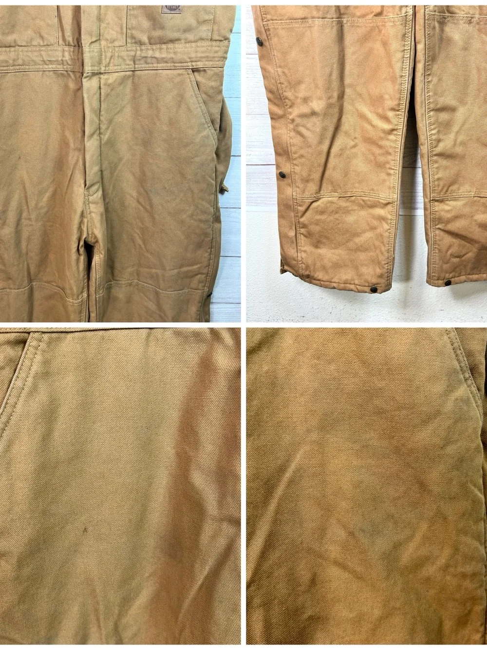 Berne Brown Deluxe Insulated Bib Overalls Mens Size Large Short Gorpcore Outdoor